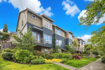 Mature landscaping and a spacious patio, and gorgeous street set this home apart from others.