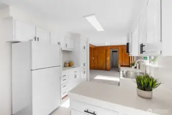 The kitchen is open, wide and wonderful