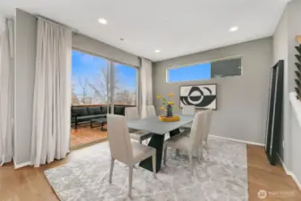 spacious dining room