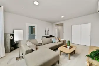 rec room in the daylight basement