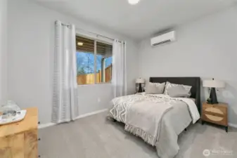 bedroom in the daylight basement
