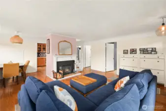 Central fireplace