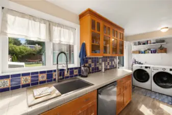 Beautiful glass front cabinets