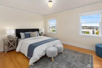 Bedroom with views