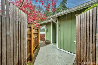 Gated Entry To Front Entrance.