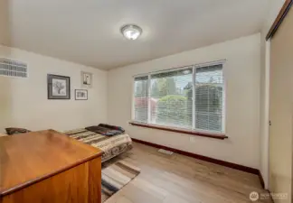 3rd Bedroom Good Sized w/Blinds And Closet Built Ins.