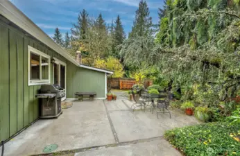 Another View Of The Backyard Patio Area Very Private.