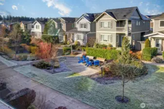 view from front steps. Fire pits for gathering with your neighbors. located throughout community.