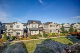 Home faces onto community courtyard.
