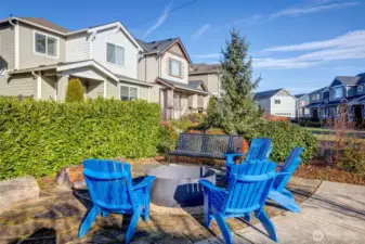 Fire pits to gather and meet your neighbors.