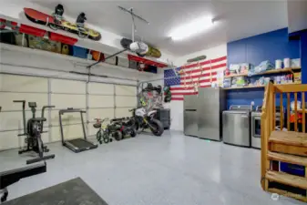 Garage has epoxy floors