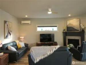 ENTERTAIN IN THE GREAT ROOM AND TAKE ADVANTAGE OF THE MINI-SPLIT HEATING AND COOLING SYSTEM!