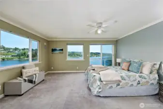 Primary suite with private balcony/deck.