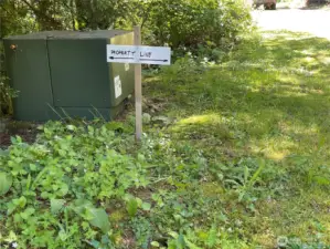 Property line by Puget Energy transformer