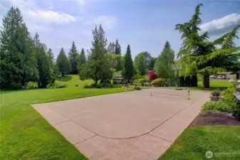 The sport court.