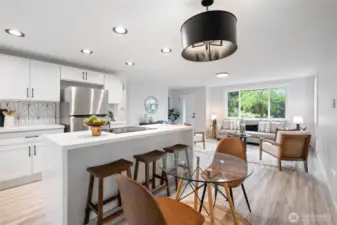 Eating off kitchen