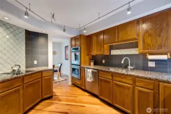 Plenty of counter + cabinet space.