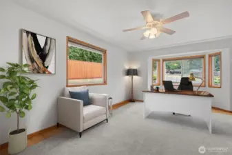 Bonus room - perfect for home office, second living room and flex space.