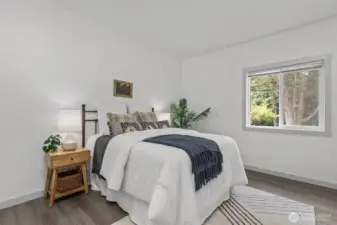 Bedroom #1 of ADU. Large room with great closet space