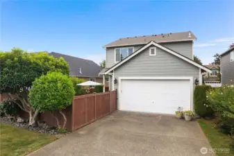 Garage entrance through a alley way
