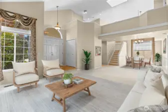 Virtually Staged Formal Living/Dining Rooms