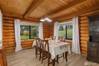 Dining room open to kitchen