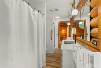 Bathroom 2 entry into the shared bath.