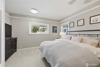 The primary bedroom.