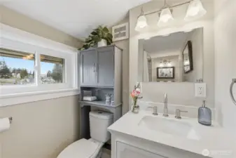 All newer bathroom fixtures.