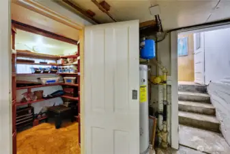 A closet in the basement for more storage space.