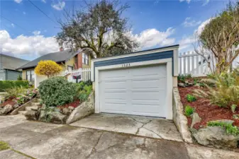 Nice one car garage with electricity attached.