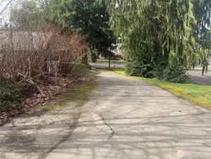 Paved driveway to property. The driveway is also the access and utility easement.