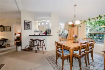 Dining room looking to the kitchen.