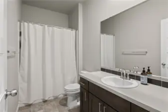 Full guest bathroom on main level