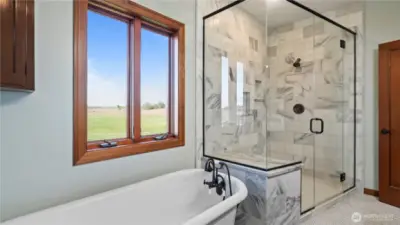 Primary Bath w soaking tub & walk in shower