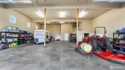 Interior of heated barn space