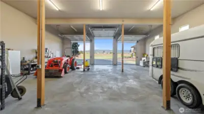 Interior of heated barn space