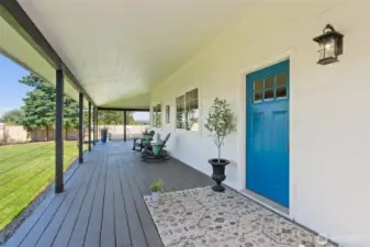 Wrap Around Front Covered Porch.