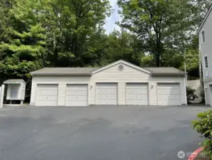 Garage for unit is 2nd from the left