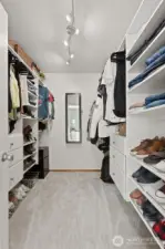 Huge walk-in closet in the primary bedroom.