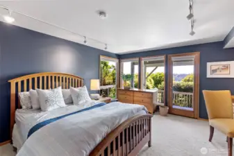 Technically the office, it's being used as a second bedroom, offering more privacy for guests.  Current owners use the main floor bedroom as an office.