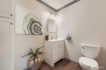 Quarter bathroom on first floor.