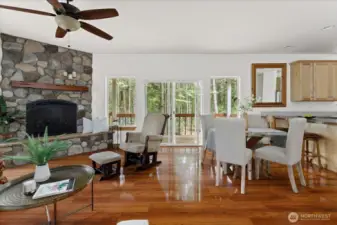 And the woods are just through those doors!