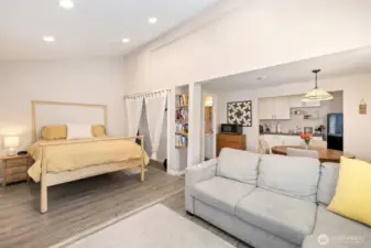 Studio living/sleeping space