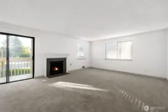 Bright and airy living room ready for your personal touch.