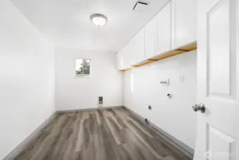Room to spare in the expansive utility room