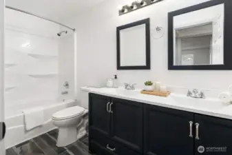 Virtual Staging. Step into luxury. Completely updated main bathroom is gorgeous.
