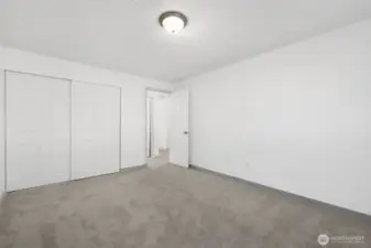 A look back shows how large the closet space is.