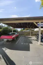Convenient carport is one of the few that is right outside the door of the matching unit. Best parking in the complex!