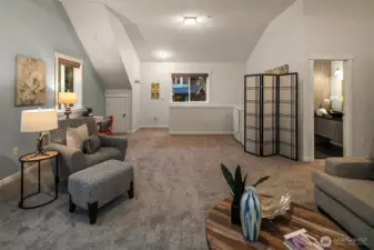 Over the shop is a 1080 sf MIL apartment with 1 bedroom, a full kitchen, full bath, in unit washer & dryer, new carpet throughout and an oversized living space.  W/H new in 2022.